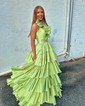 Unique Ball Gown/Princess Taffeta Tiered Ruffle Prom Dresses