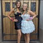 Corset Sky Blue Skater Glitter Tulle Tiered Homecoming Dresses