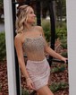 Corset Bubblegum Bodycon Sequin Homecoming Dresses