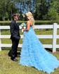 Puffy Ball Gown/Princess Tulle Cut Out Ruffle Prom Dresses