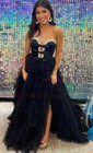 Puffy Ball Gown/Princess Tulle Cut Out Ruffle Prom Dresses