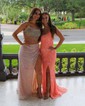 Sparkly Sheath/Column Sequin Beaded Ruched Prom Dresses