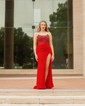 Sparkly Sheath/Column Sequin Straight Beaded Ruched Prom Dresses