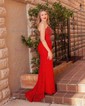 Sparkly Sheath/Column Sequin Straight Beaded Ruched Prom Dresses