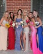 Sparkly Sheath/Column Sequin Straight Beaded Ruched Prom Dresses