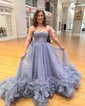 Puffy Ball Gown/Princess Tulle Sweetheart Ruffle Prom Dresses