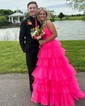 Cute Ball Gown/Princess Tulle Straight Ruffle Prom Dresses