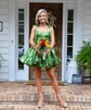 Corset Hunter Skater Organza Ruffle Homecoming Dresses