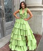 Unique Ball Gown/Princess Taffeta Ruffle Tiered Prom Dresses