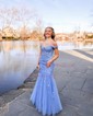 Corset Trumpet/Mermaid Tulle Appliques Prom Dresses