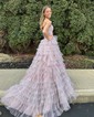 Glitter Ball Gown/Princess Sweetheart Tiered Ruffle Prom Dresses