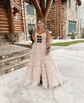 Glitter Ball Gown/Princess Sweetheart Tiered Ruffle Prom Dresses