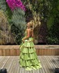 Unique Ball Gown/Princess Taffeta Ruffle Tiered Prom Dresses