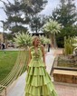 Unique Ball Gown/Princess Taffeta Ruffle Tiered Prom Dresses