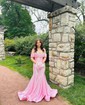 Unique Trumpet/Mermaid Satin Sweetheart Ruched Beaded Prom Dresses