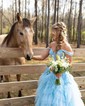 Glitter Ball Gown/Princess Appliques Ruffle Prom Dresses