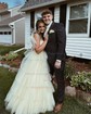 Puffy Ball Gown/Princess Tulle Appliques Ruched Tiered Prom Dresses