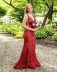 Sparkly Trumpet/Mermaid Sequin V-neck Prom Dresses