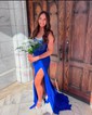 Glitter Sheath/Column Jersey Ruched Beaded Prom Dresses