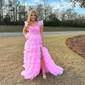 Puffy Ball Gown/Princess Tulle Tiered Ruffle Prom Dresses