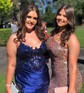 Trumpet/Mermaid V-neck Silk-like Satin Sweep Train Prom Dresses With Beading