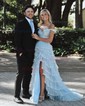 Ball Gown/Princess Sweetheart Tulle Sweep Train Prom Dresses With Tiered