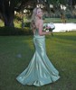 Elegant Sheath/Column Satin Sweetheart Cut Out Prom Dresses