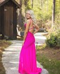 Glitter Sheath/Column Jersey V-neck Beaded Ruched Prom Dresses