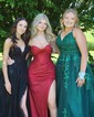 Sheath/Column Cowl Neck Glitter Floor-length Prom Dresses With Ruched