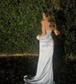 Trumpet/Mermaid Sweetheart Silk-like Satin Sweep Train Prom Dresses With Beading