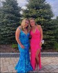 Glitter Trumpet/Mermaid V-neck Sleeveless Prom Dresses