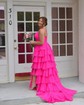 Elegant Ball Gown/Princess Chiffon V-neck Ruffle Prom Dresses