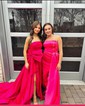 Elegant Ball Gown/Princess Satin Straight Bow Prom Dresses