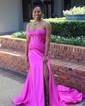 Elegant Sheath/Column Satin Sweetheart Cut Out Prom Dresses