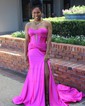 Elegant Sheath/Column Satin Sweetheart Cut Out Prom Dresses