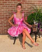 Corset Hunter Skater Organza Ruffle Homecoming Dresses