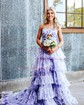 Ball Gown/Princess Halter Tulle Sweep Train Prom Dresses With Tiered