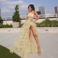 Corset Ball Gown/Princess Tulle Ruffle Split Prom Dresses