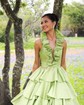 Unique Ball Gown/Princess Taffeta Tiered Ruffle Prom Dresses