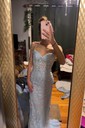 Trumpet/Mermaid Sweetheart Tulle Sweep Train Prom Dresses With Appliques Lace