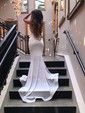 Sheath/Column Floor-length V-neck Sequined Split Front Prom Dresses