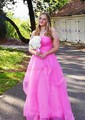 Ball Gown Straight Tulle Floor-length Ruffles Prom Dresses