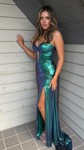 Sparkly Sheath/Column Metallic Sweetheart Ruched Prom Dresses