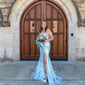 Trumpet/Mermaid Off-the-shoulder Tulle Sweep Train Prom Dresses With Appliques Lace